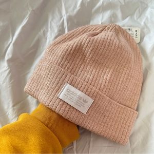 NWT Adidas Originals Beanie Stocking Hat Cap Trefoil Icey Pink/White/Clear Grey